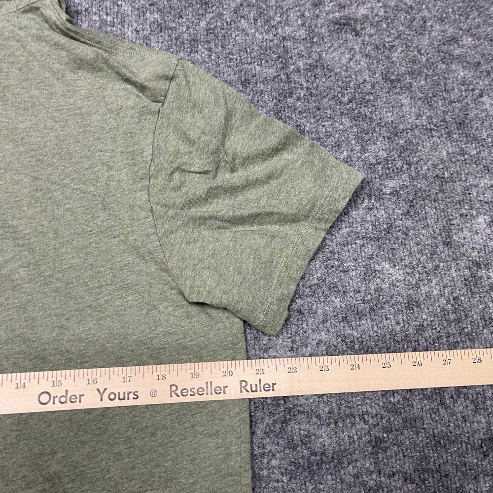 J.Crew Polo Shirt Mens Large Olive Green Oarsman Sueded Jersey Cotton Slim Fit